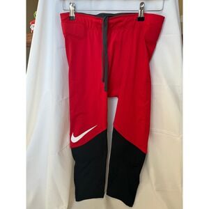 Nike Dri-FIT Football Girdle Padded Pants Red Black Mens Large Impact Protection